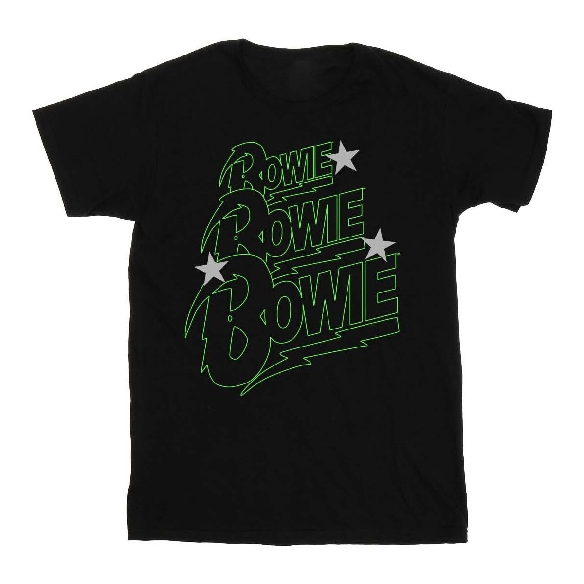 textil Niña Camisetas manga larga David Bowie Multiple Neon Logo Negro