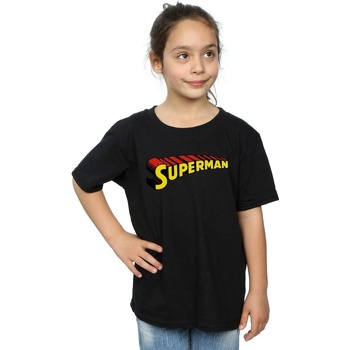 textil Niña Camisetas manga larga Dc Comics Superman Telescopic Loco Negro