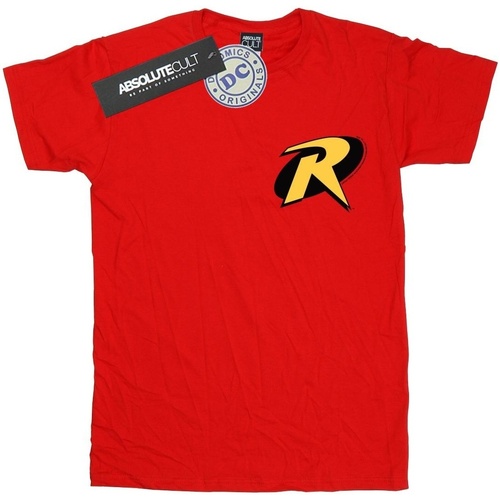 textil Niño Camisetas manga corta Dc Comics Batman Robin Logo Rojo