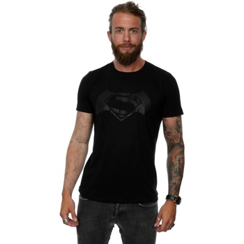 textil Hombre Camisetas manga larga Dc Comics Batman v Superman Logo Print Negro