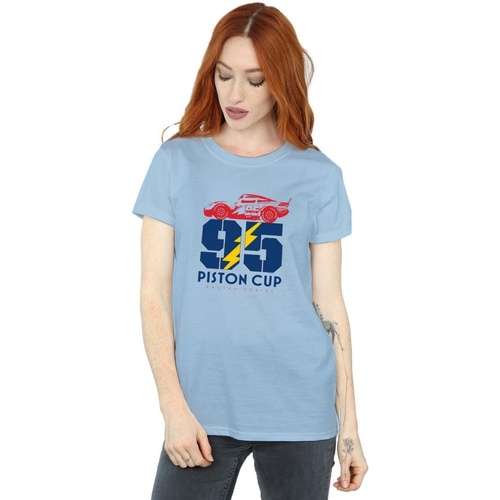 textil Mujer Camisetas manga larga Disney Cars Piston Cup 95 Azul