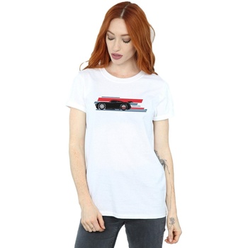 textil Mujer Camisetas manga larga Disney Cars Jackson Storm Stripes Blanco