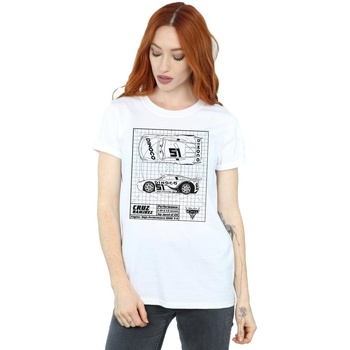 textil Mujer Camisetas manga larga Disney Cars Cruz Ramirez Blueprint Blanco