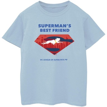 textil Niño Camisetas manga corta Dc Comics DC League Of Super-Pets Superman's Best Friend Azul