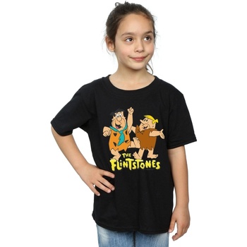 textil Niña Camisetas manga larga The Flintstones Fred And Barney Negro