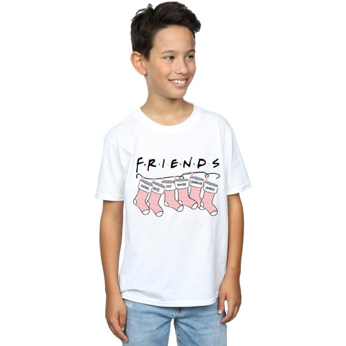 textil Niño Camisetas manga corta Friends Christmas Stocking Logo Blanco