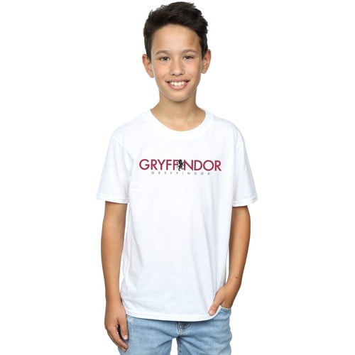 textil Niño Tops y Camisetas Harry Potter Gryffindor Text Blanco
