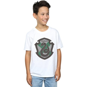 textil Niño Tops y Camisetas Harry Potter Slytherin Crest Flat Blanco