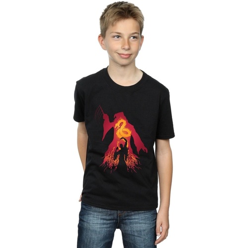textil Niño Camisetas manga corta Harry Potter Dumbledore Silhouette Negro