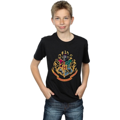 textil Niño Tops y Camisetas Harry Potter Hogwarts Crest Gold Ink Negro