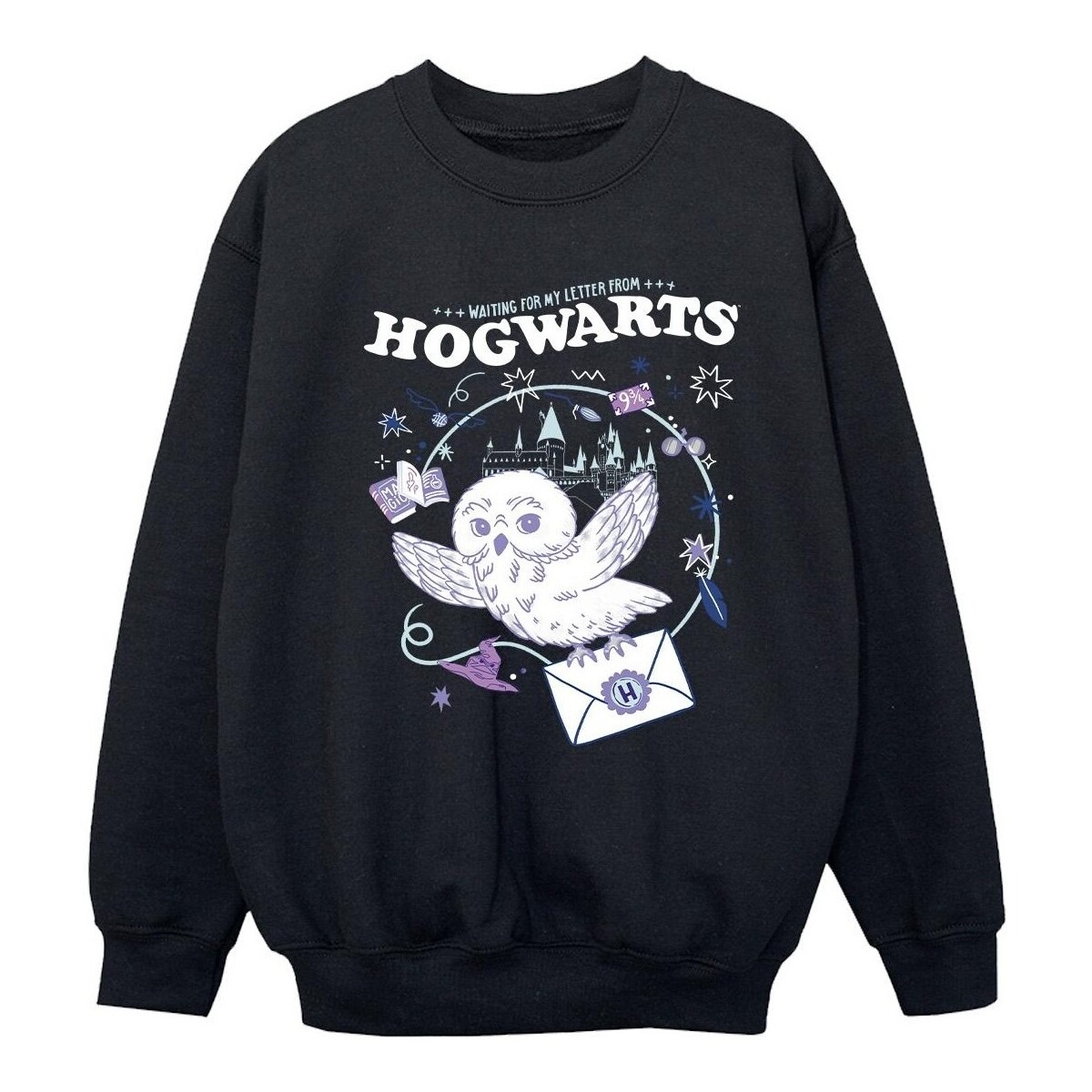 textil Niña Sudaderas Harry Potter Owl Letter From Hogwarts Negro