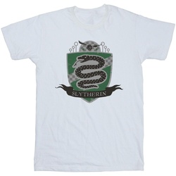 textil Niña Camisetas manga larga Harry Potter Slytherin Chest Badge Blanco