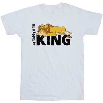 textil Niña Camisetas manga larga Disney The Lion King Daddy Is King Blanco