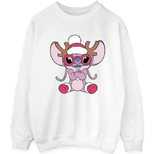 textil Mujer Sudaderas Disney Lilo & Stitch Angel Reindeer Blanco