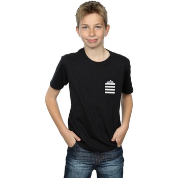textil Niño Tops y Camisetas Dessins Animés Taz Stripes Faux Pocket Negro