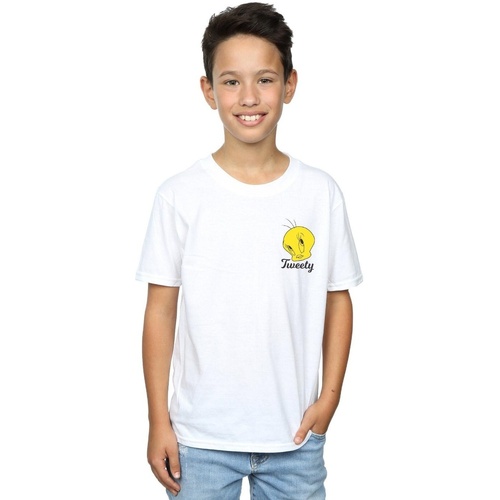 textil Niño Camisetas manga corta Dessins Animés Tweety Pie Head Blanco