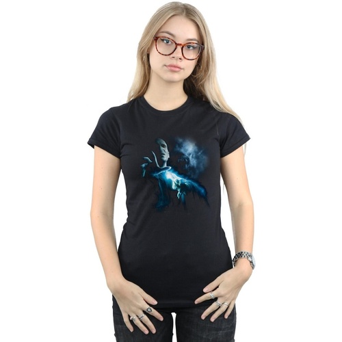 textil Mujer Camisetas manga larga Harry Potter Voldemort Shadow Negro