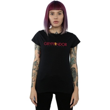 textil Mujer Camisetas manga larga Harry Potter Gryffindor Text Negro