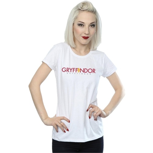 textil Mujer Camisetas manga larga Harry Potter Gryffindor Text Blanco