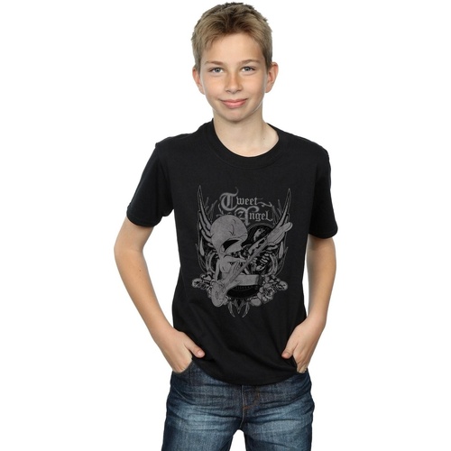 textil Niño Camisetas manga corta Dessins Animés Tweety Pie Rock Negro