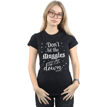 textil Mujer Camisetas manga larga Harry Potter Don't Let The Muggles Negro