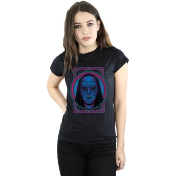 textil Mujer Camisetas manga larga Harry Potter Neon Death Eater Mask Negro