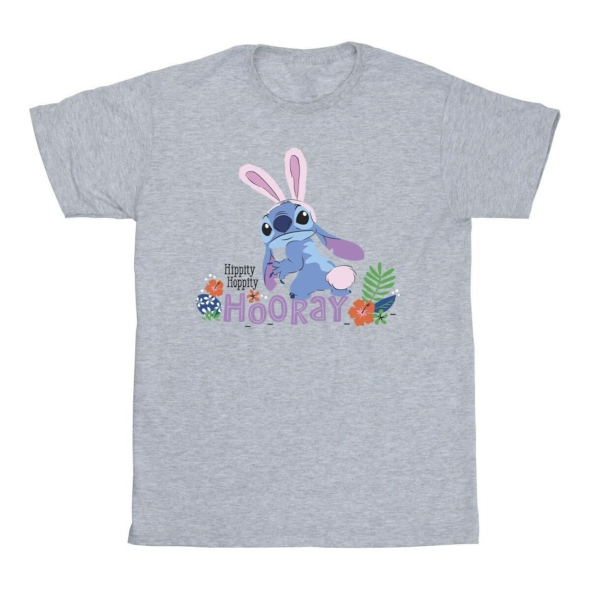 textil Niña Camisetas manga larga Disney Lilo & Stitch Hippity Hop Stitch Gris