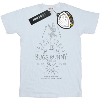 textil Niño Camisetas manga corta Dessins Animés Bugs Bunny A Wild Hare Blanco