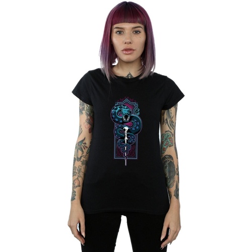 textil Mujer Camisetas manga larga Harry Potter Neon Nagini Negro