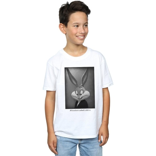 textil Niño Tops y Camisetas Dessins Animés Bugs Bunny Yougottabekiddin Blanco