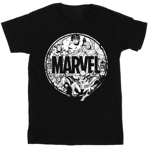 textil Niño Camisetas manga corta Marvel Logo Character Infill Negro