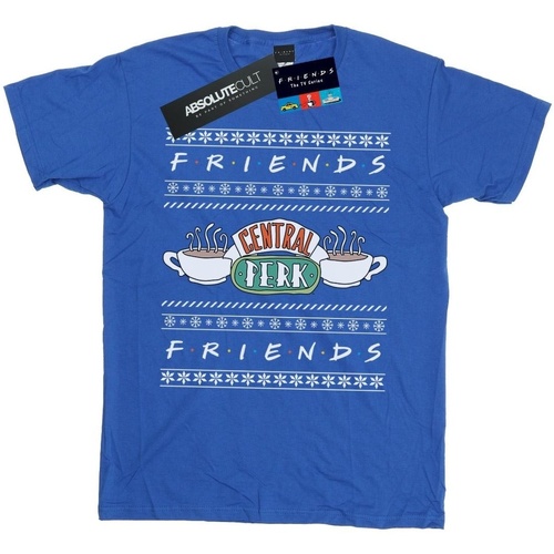 textil Hombre Camisetas manga larga Friends Fair Isle Central Perk Azul