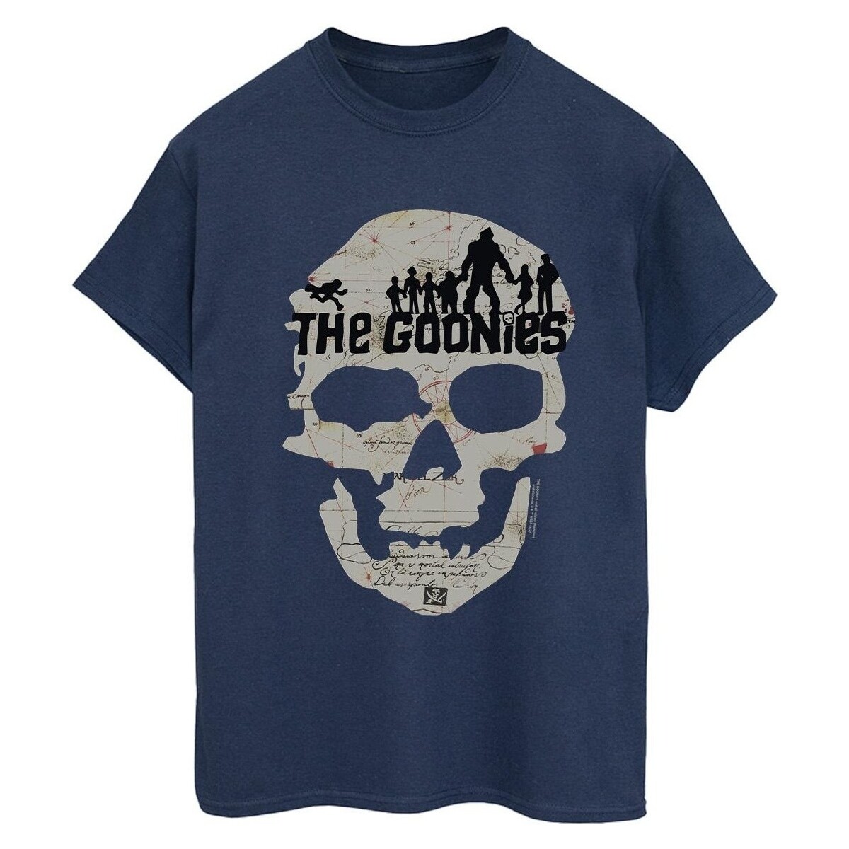 textil Mujer Camisetas manga larga Goonies Map Skull Azul