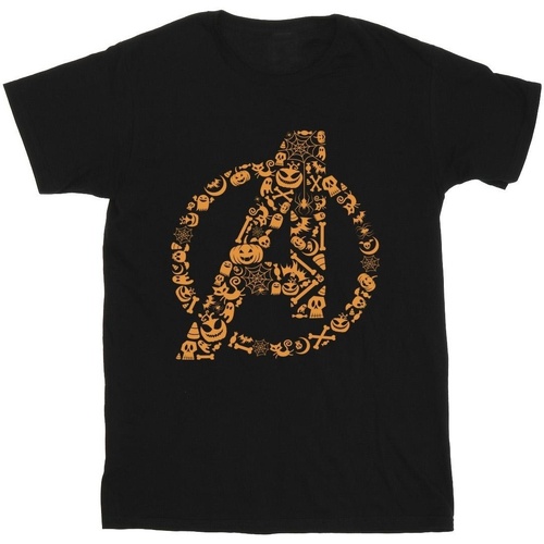 textil Niño Camisetas manga corta Marvel Avengers Halloween Logo Negro