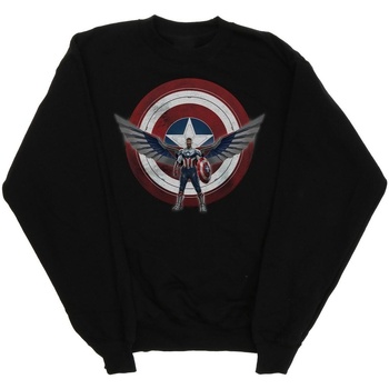 textil Hombre Sudaderas Marvel Falcon And The Winter Soldier Captain America Shield Pose Negro