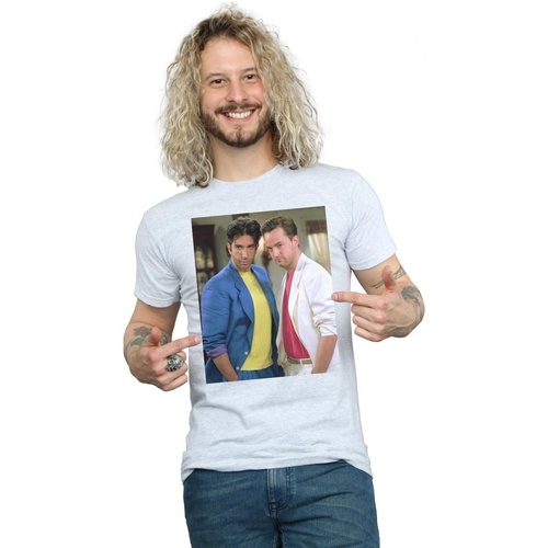 textil Hombre Camisetas manga larga Friends 80's Ross And Chandler Gris
