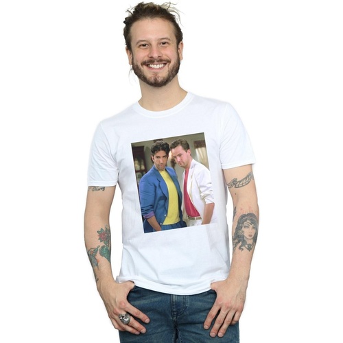 textil Hombre Camisetas manga larga Friends 80's Ross And Chandler Blanco