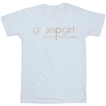 textil Mujer Camisetas manga larga Gossip Girl Gold Logo Blanco