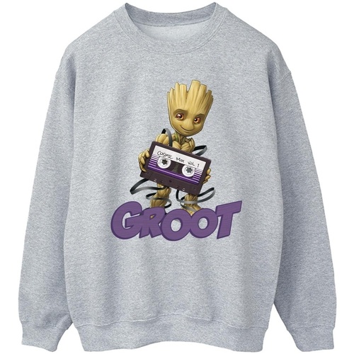 textil Hombre Sudaderas Guardians Of The Galaxy Groot Casette Gris