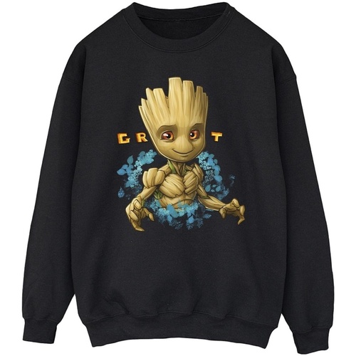 textil Hombre Sudaderas Guardians Of The Galaxy Groot Flowers Negro