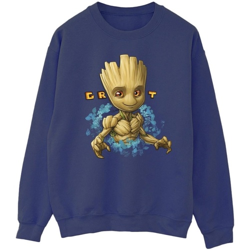 textil Hombre Sudaderas Guardians Of The Galaxy Groot Flowers Azul