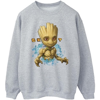 textil Hombre Sudaderas Guardians Of The Galaxy Groot Flowers Gris