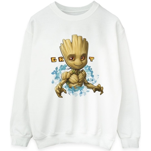 textil Hombre Sudaderas Guardians Of The Galaxy Groot Flowers Blanco