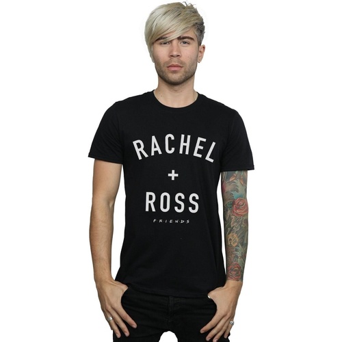 textil Hombre Camisetas manga larga Friends Rachel And Ross Text Negro
