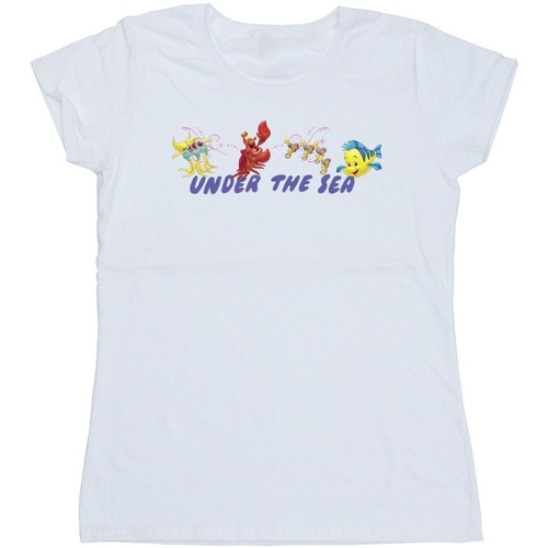textil Mujer Camisetas manga larga Disney The Little Mermaid Under The Sea Blanco