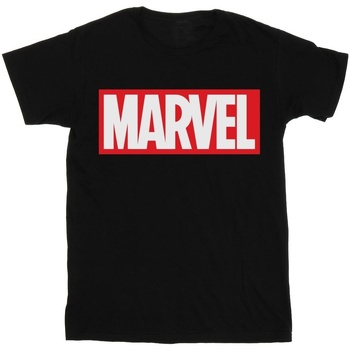 textil Niña Camisetas manga larga Marvel Classic Logo Negro