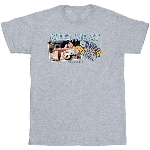 textil Hombre Camisetas manga larga Friends Meet Me At Central Perk Gris