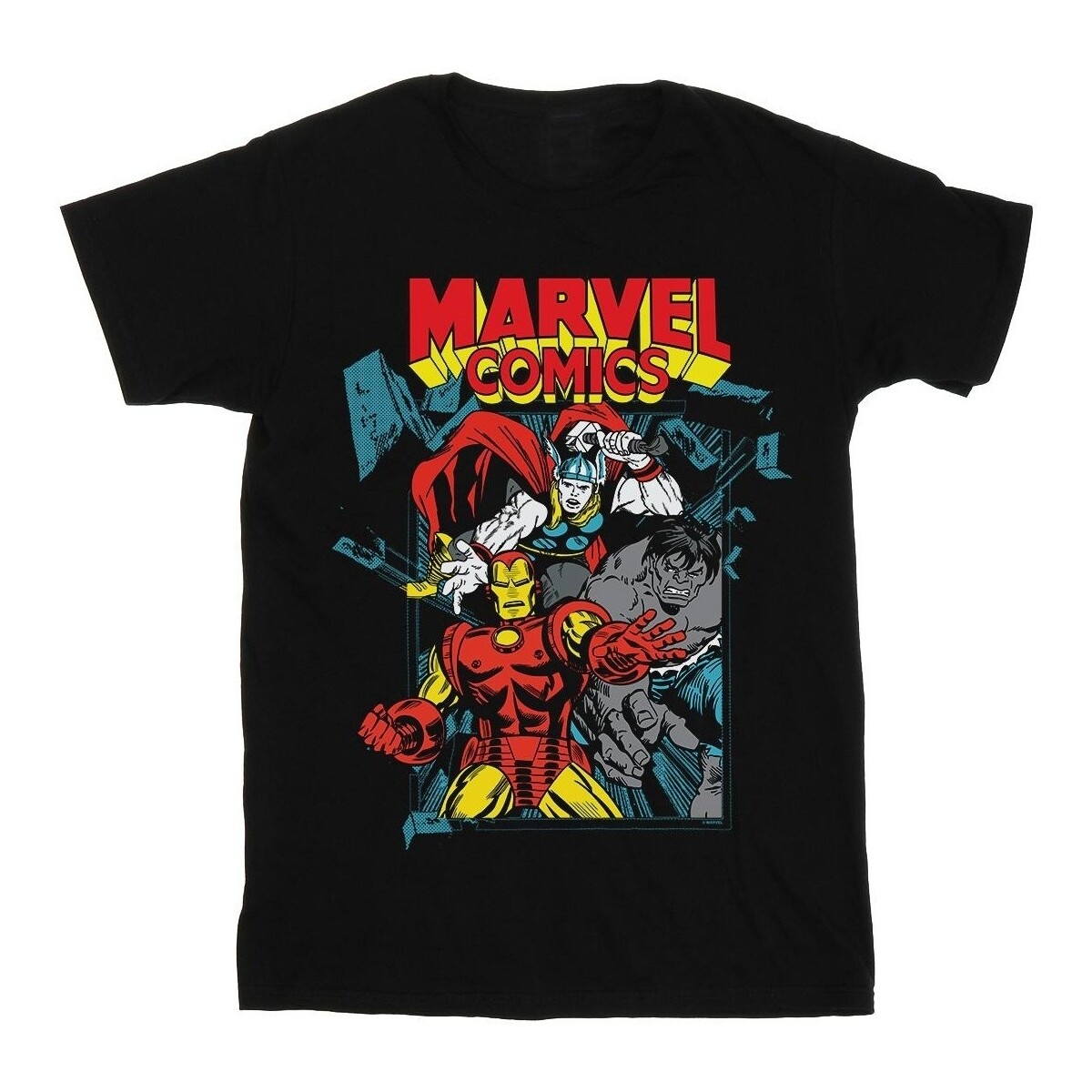 textil Niña Camisetas manga larga Marvel Trio Pose Negro