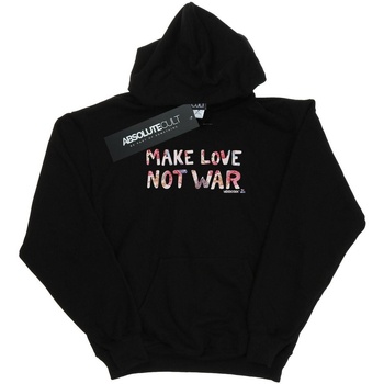 textil Niña Sudaderas Woodstock Make Love Not War Floral Negro