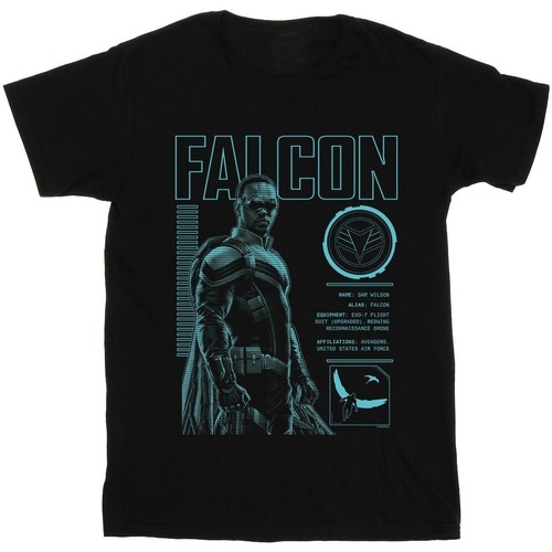 textil Hombre Camisetas manga larga Marvel The Falcon And The Winter Soldier Falcon Bio Negro